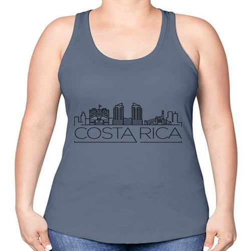 Costa Rica Minimal Skyline 631# - cities -Racerback Tank
