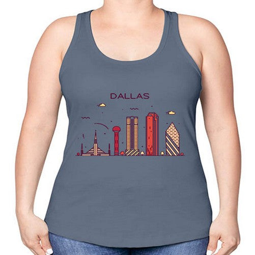 Dallas 646# - cities -Racerback Tank