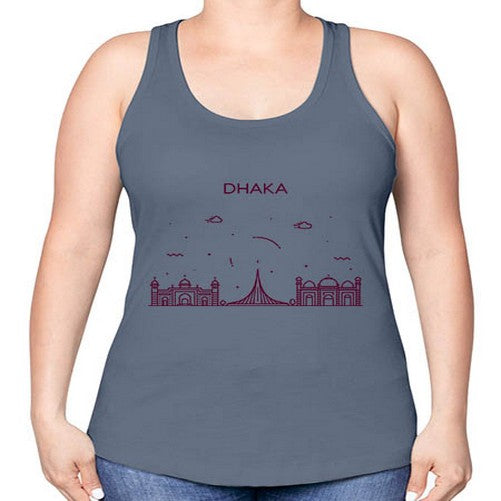 Dhaka 666# - cities -Racerback Tank