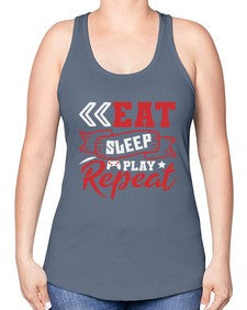Eat Sleep Play repeat 8# - video games -Racerback Tank