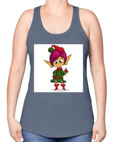 Elf 118# - cartoon general -Racerback Tank