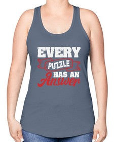 Every puzzle has an answer 11# - video games -Racerback Tank
