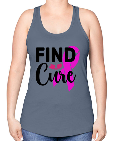 Find a Cure 26# - breast cancer -Racerback Tank