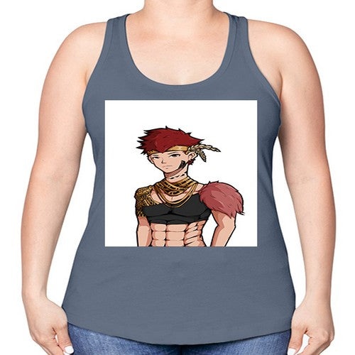 Forest tribal boy 67# - anime -Racerback Tank