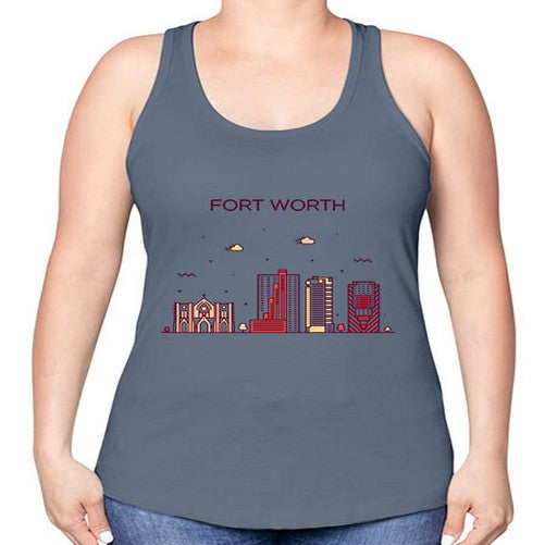 FortWorth 740# - cities -Racerback Tank