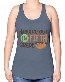 Hanging Out in Fifth 232# - fifth grade -Racerback Tank