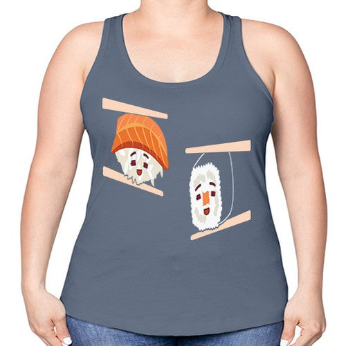 Happy Sushi Anime Kawaii Set Anime 232# - anime -Racerback Tank