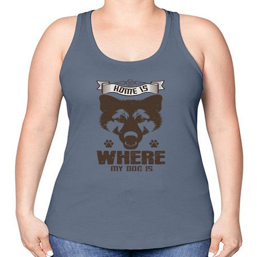 Home Is Where My Dog Is Style 202# - dogs -Racerback Tank