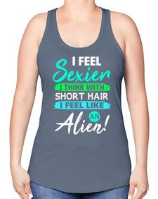 I feel sexier with short hair 12# - ufo -Racerback Tank