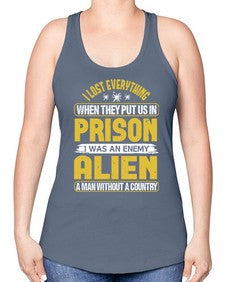 I was an enemy alien 24# - ufo -Racerback Tank