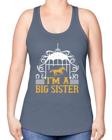 Im a big sister Style 38# - horse -Racerback Tank