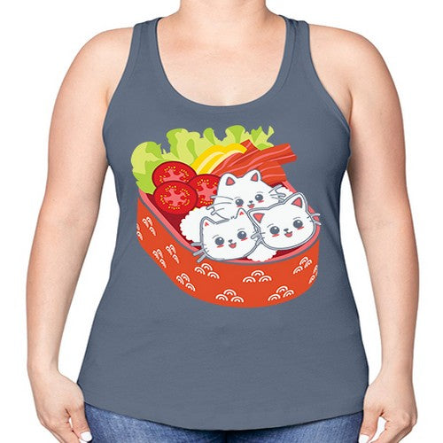 Kawaii Cat Boxed Lunch Anime Anime 266# - anime -Racerback Tank