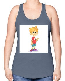 Kid 148# - cartoon general -Racerback Tank
