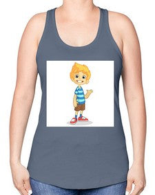 Kid 151# - cartoon general -Racerback Tank