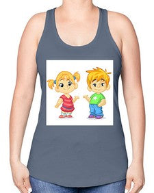 Kid 157# - cartoon general -Racerback Tank