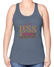 Less People More Pups Style 18# - cats -Racerback Tank