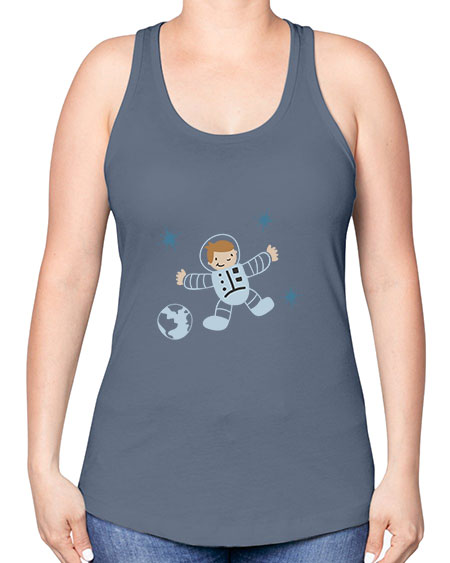 Littlespaceman 16# - space -Racerback Tank