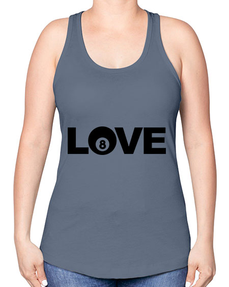 Love 740# - billards -Racerback Tank