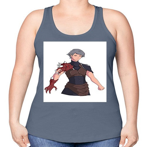 Man has parasite on hand 14# - anime -Racerback Tank