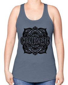 Mandala Courage 759# - mandala -Racerback Tank