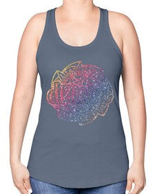 Mandala Dream Rainbow Glitter 760# - mandala -Racerback Tank