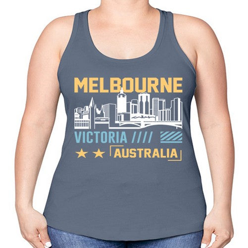 Melbourne 1271# - cities -Racerback Tank