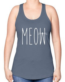 Meoww - cats -Racerback Tank
