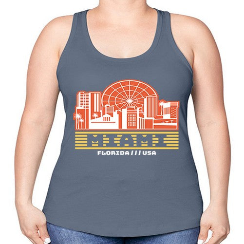 Miami 1284# - cities -Racerback Tank