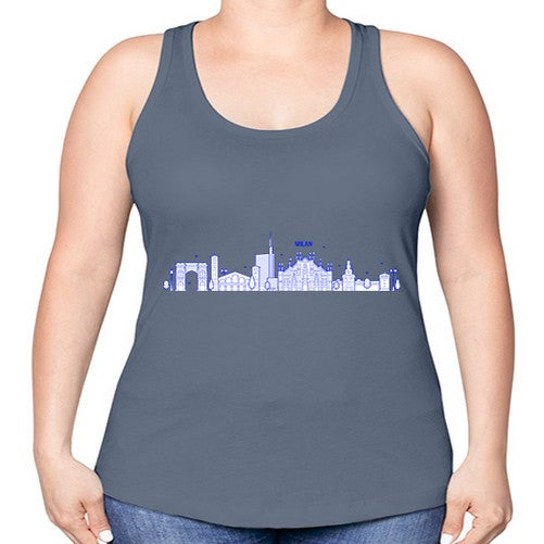 Milan 1298# - cities -Racerback Tank