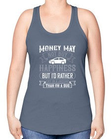 Money may not buy happiness but Id rather cry in a Jaguar than on a bus 41# - car -Racerback Tank