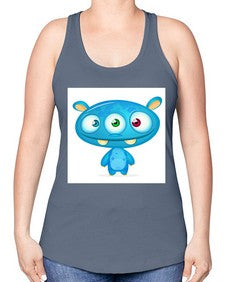 Monster 181# - cartoon general -Racerback Tank