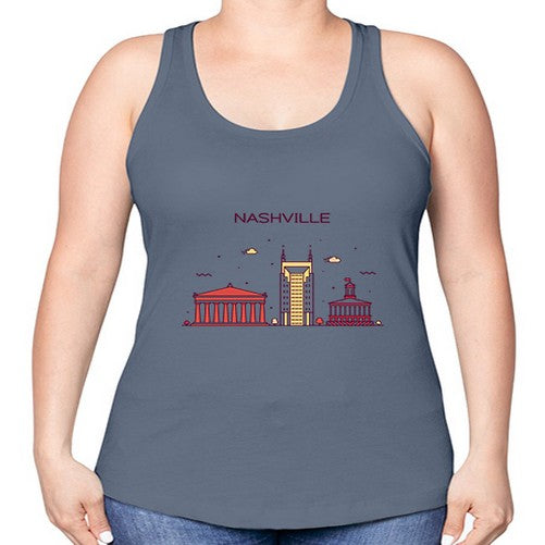 Nashville 1417# - cities -Racerback Tank