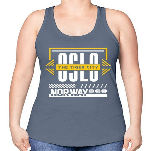 Oslo 1553# - cities -Racerback Tank