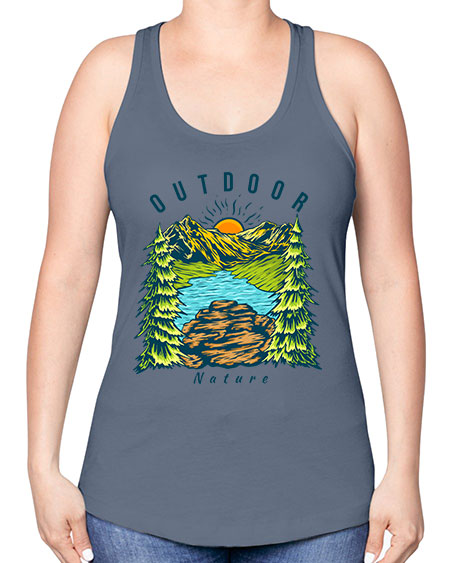 Outdoor Nature 17# - nature -Racerback Tank