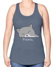 Paws - cats -Racerback Tank