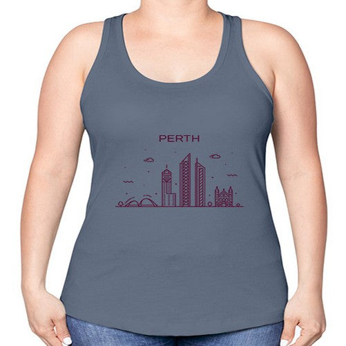 Perth 1595# - cities -Racerback Tank