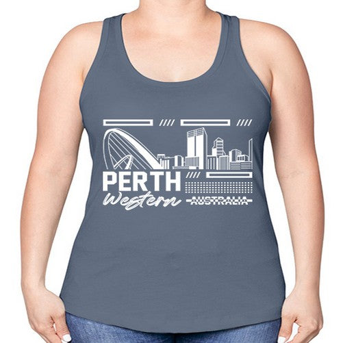 Perth 1597# - cities -Racerback Tank