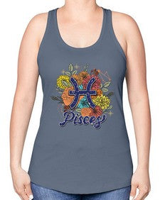 Pisces 129# - pisces -Racerback Tank