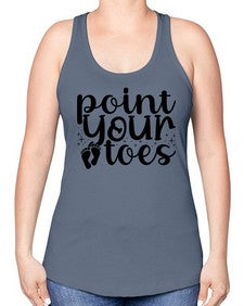 Point your toes 172# - ballet -Racerback Tank
