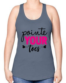 Pointe your toes 176# - ballet -Racerback Tank