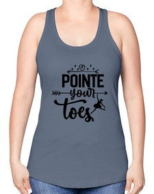 Pointe your toes 177# - ballet -Racerback Tank