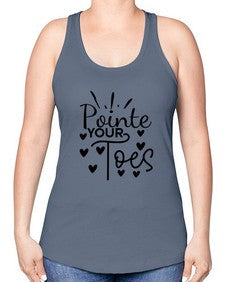 Pointe your toes 178# - ballet -Racerback Tank