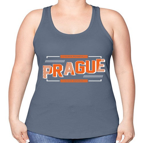 Prague 1688# - cities -Racerback Tank