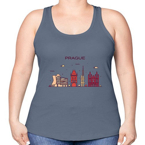 Prague 1689# - cities -Racerback Tank
