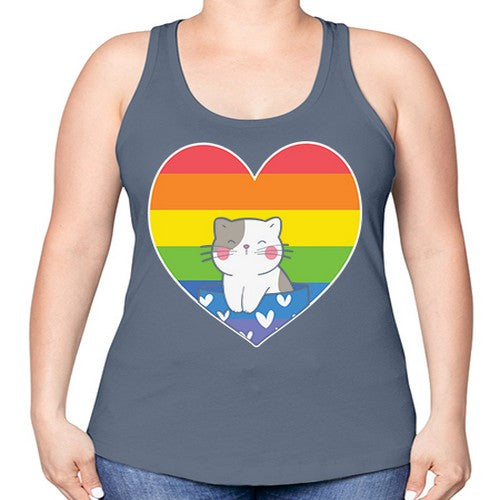 Pride Cat LGBT Kawaii Cats Anime 276# - anime -Racerback Tank