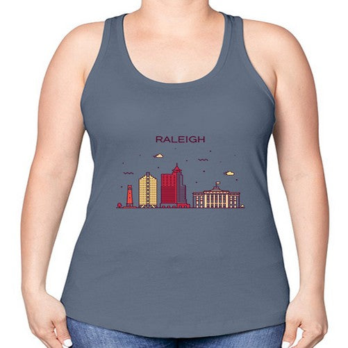 Raleigh 1710# - cities -Racerback Tank
