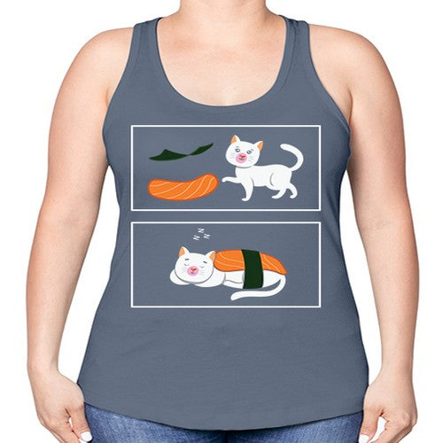 Ramen Cat Kawaii Anime Japanese Anime 279# - anime -Racerback Tank