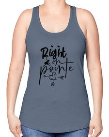 Right on pointe 181# - ballet -Racerback Tank