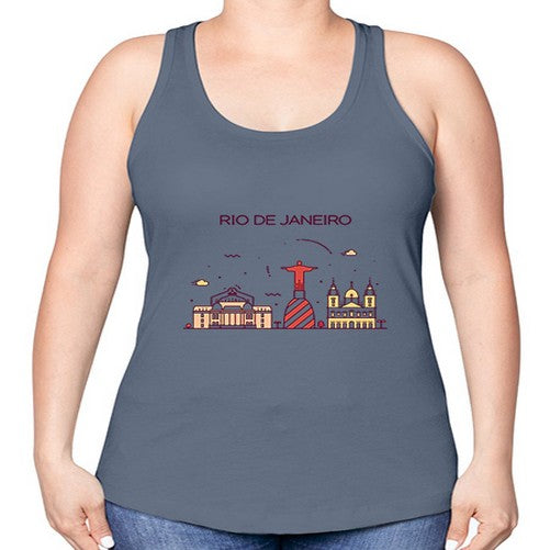 RioDeJaneiro 1737# - cities -Racerback Tank