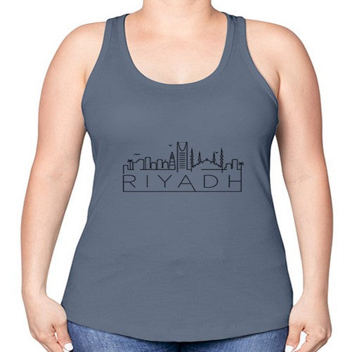 Riyadh Minimal Skyline 1738# - cities -Racerback Tank